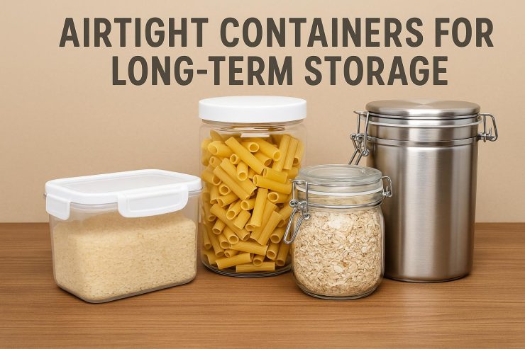 Airtight containers for long-term storage.