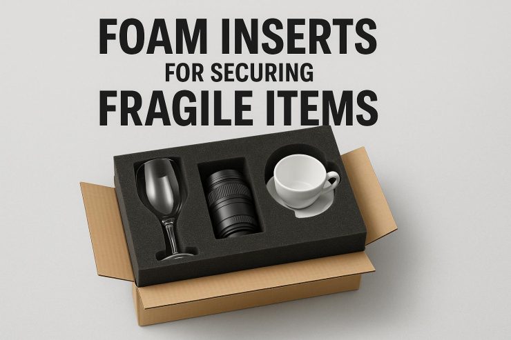 Foam inserts for securing fragile items.