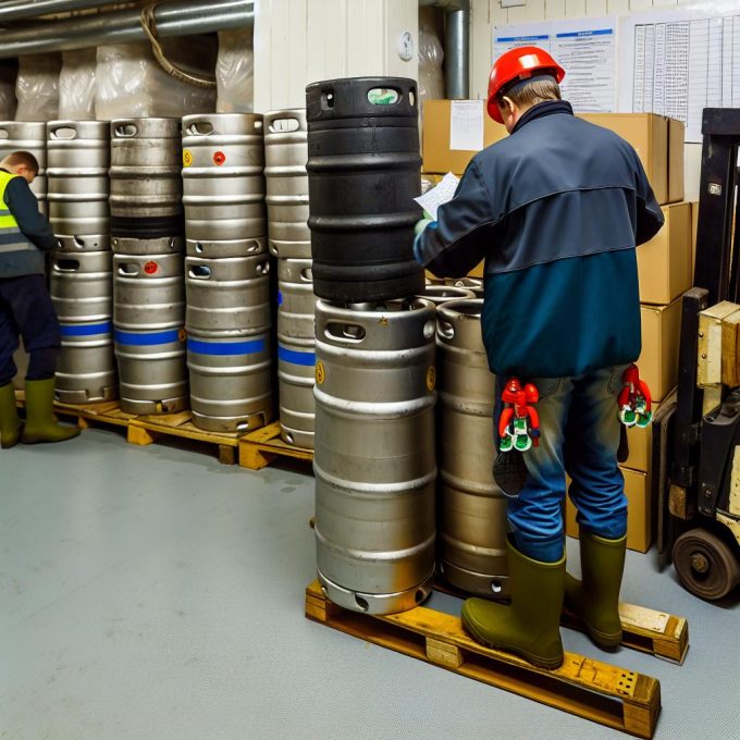 Kegs for transporting beverages.