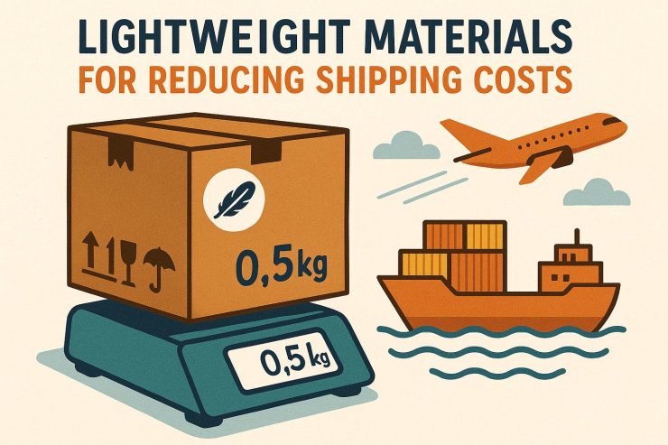 Lightweight materials for reducing shipping costs.