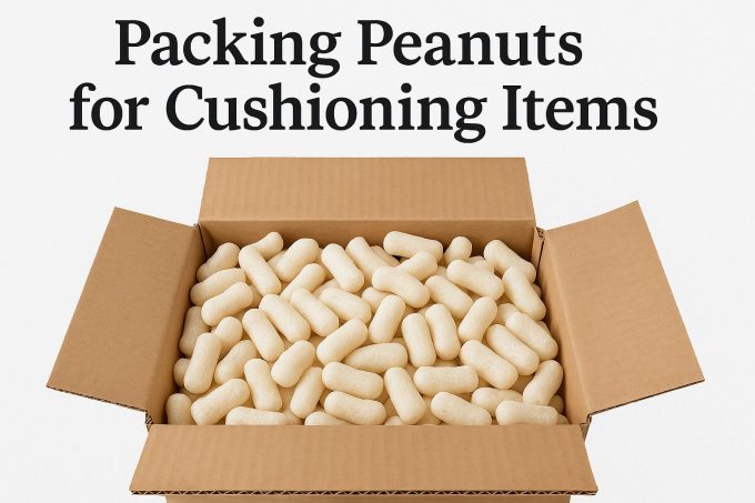 Packing peanuts for cushioning items.