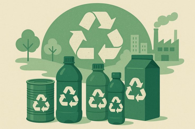 Recycled containers for circular economies.