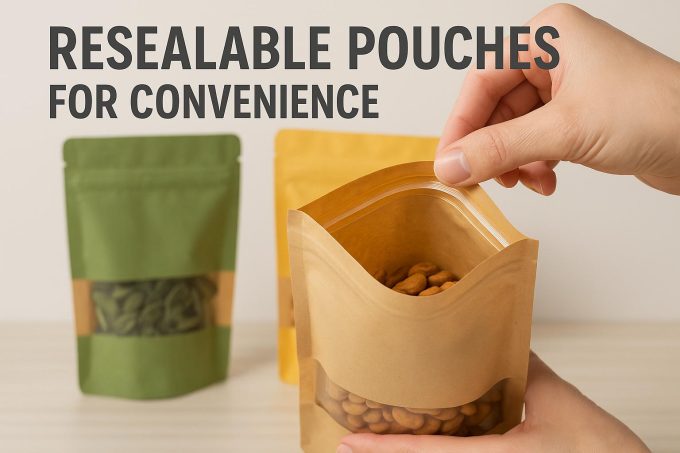 Resealable pouches for convenience.