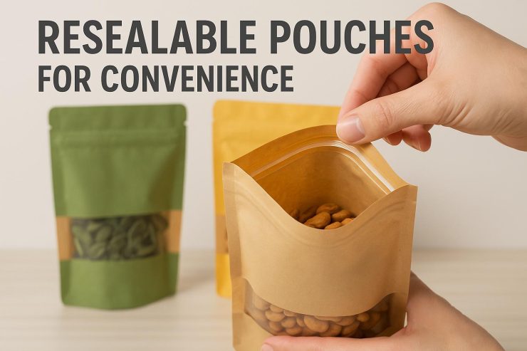 Resealable pouches for convenience.