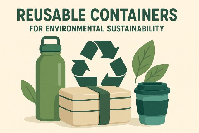 Reusable containers for environmental sustainability.