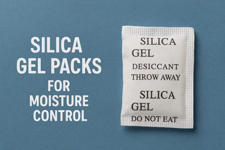 Silica gel packs for moisture control.