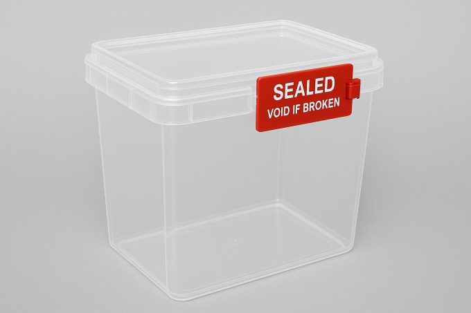 Tamper-evident containers for security.