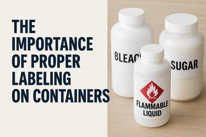 The importance of proper labeling on containers.