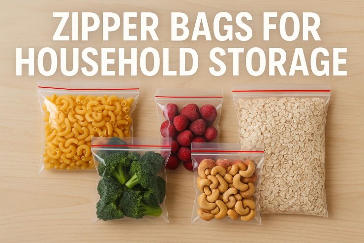 Zipper bags for household storage.